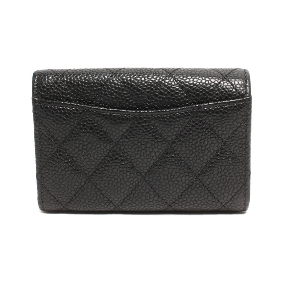 Chanel 4 Key Black Skin Case Caviar Matelasse - Picture 1 of 8